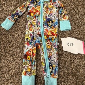Colorful Kids One Piece with Cartoon Characters